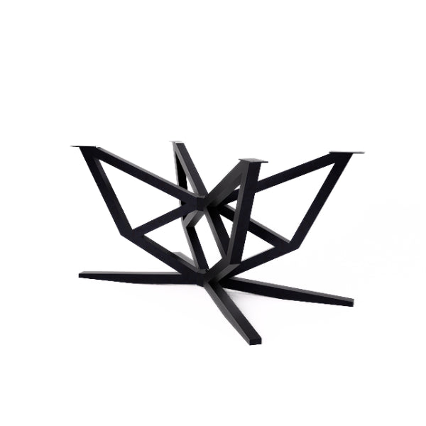 Celeste dining table leg – black geometric sculpture on a white background