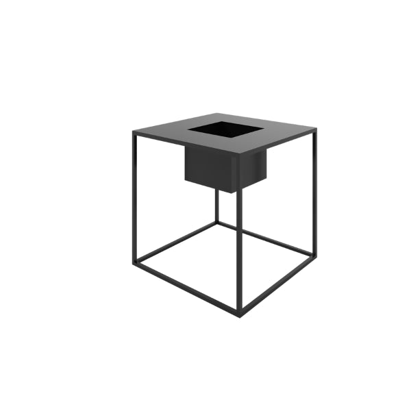 Lazio plant stand – black metal plant stand on a white background