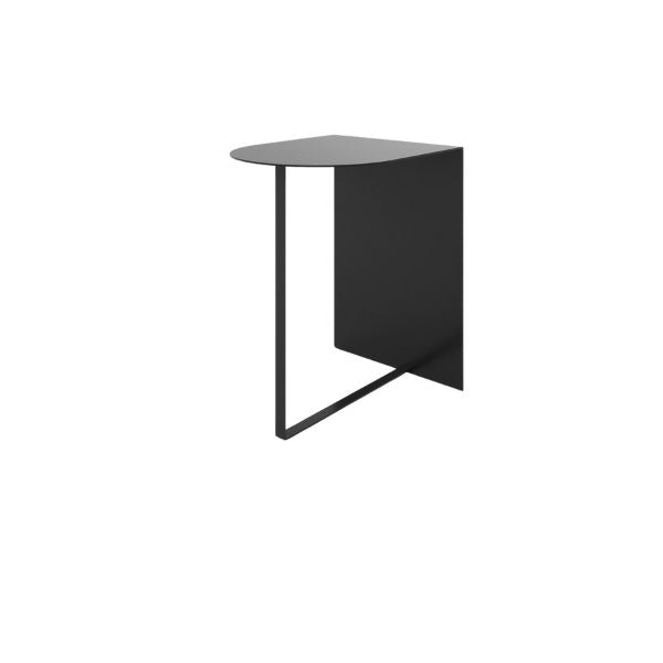 Lola Side Table — Modern side table with black base and black top on a white background.