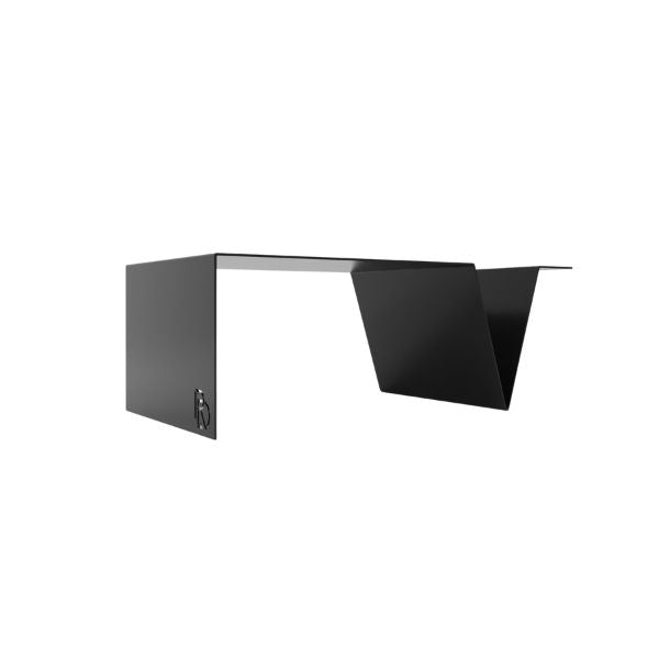 Midnight Coffee Table — Black metal coffee table on a white background.