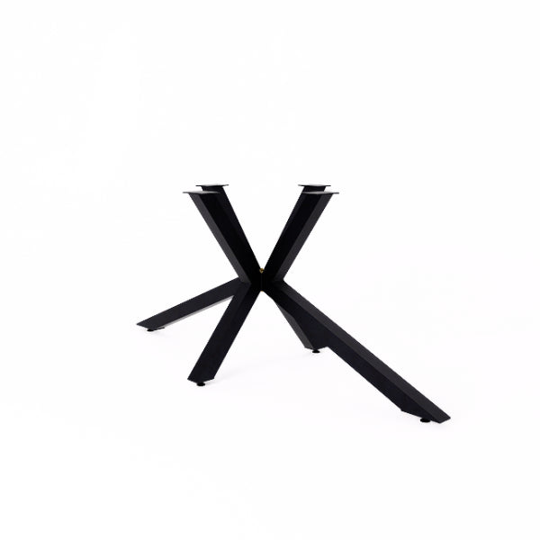Nessa dining table leg – black metal table leg on a white background