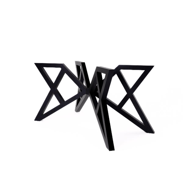 Ursa dining table leg – black geometric sculpture on a white background