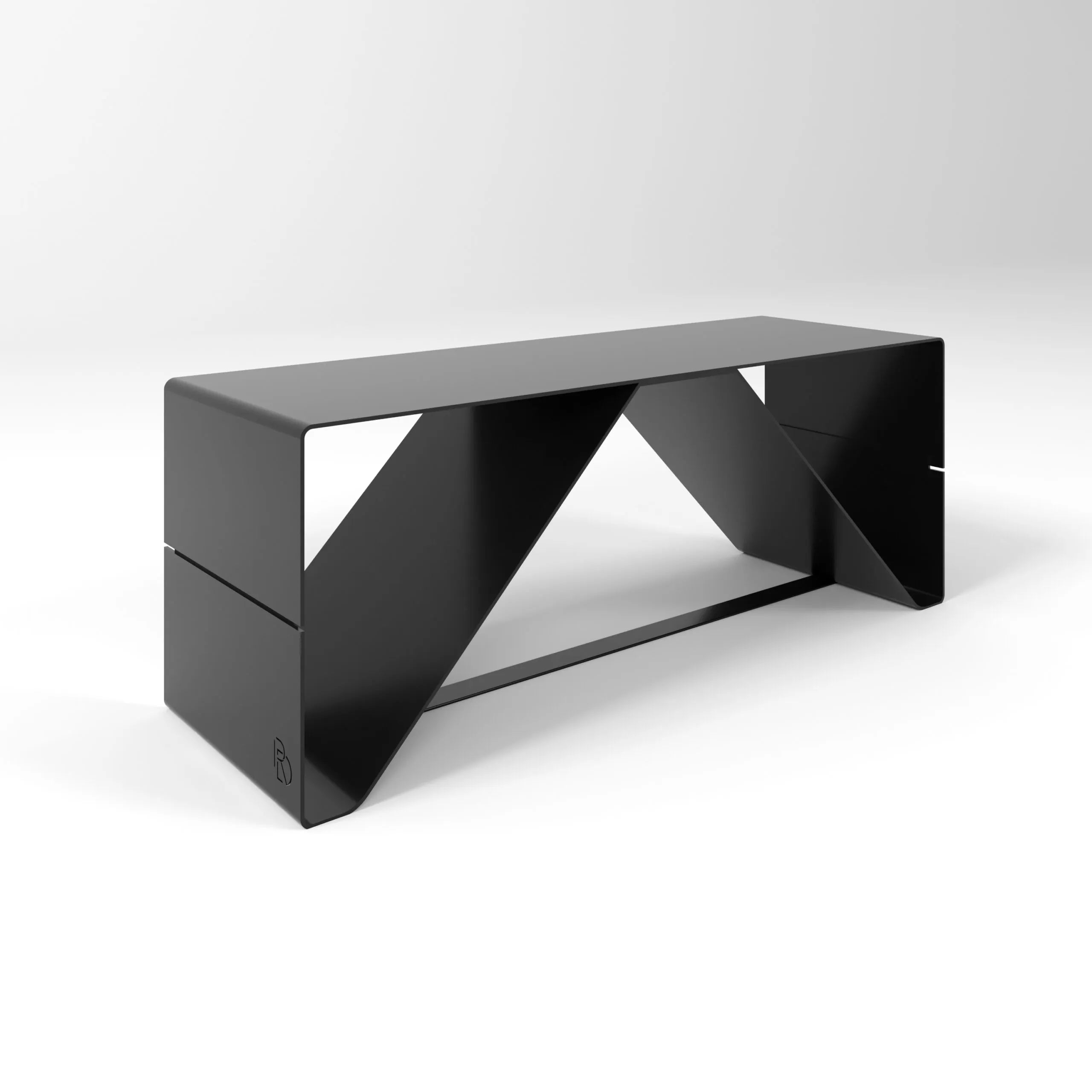 Willow outdoor bench on a white background