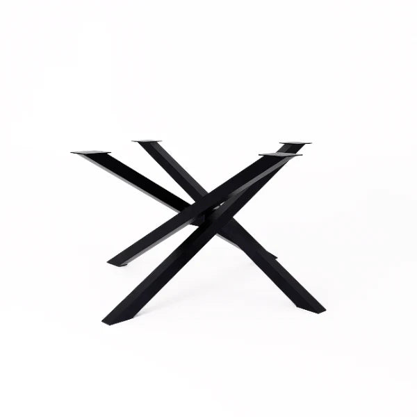 Cassie Dining Table Leg featuring a subtle curved design and clean metal construction, displayed against a white background.

