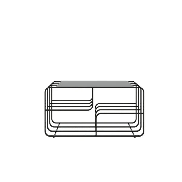 Medellín Shoe Rack Stand with angled steel supports and open design, styled on a white background.
