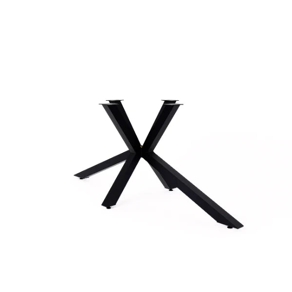 Nessa Dining Table Leg with slender tapering structure and minimalist steel design, set on a white background.

