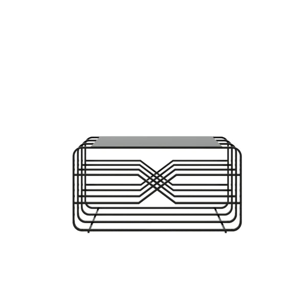 Compact Rio Shoe Rack Stand with sleek metal build and horizontal slats, presented on a white background.

