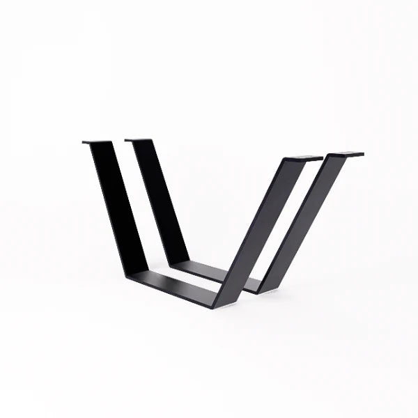 Stella Dining Table Leg featuring a tapered silhouette and contemporary steel finish, shown on a white background.

